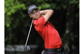 Surrey’s Adam Svensson during the PC Financial Open at Point Grey Golf Club in Vancouver last May. (Mark van Manen, PNG)