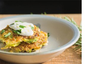 Randy Shore prepares Deb Perelman's Leek Fritters from The Smitten Kitchen Cookbook.
Photograph by: Mark Yuen/Vancouver Sun