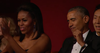 President Barack Obama gets groovy listening to Aretha Franklin.