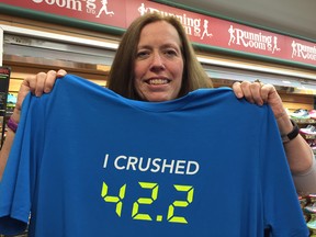 Manager Wendy Jordan-Olive of the Sumas Way Running Room will help morning runners "crush" the Pure Protein 5K Resolution Run on New Year's Day at Mill Lake in Abbotsford. The run will also help raise funds and awareness for the B.C. Professional Fire Fighters' Burn Fund.