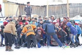 Still from Rinks of Hope: Project Mongolia