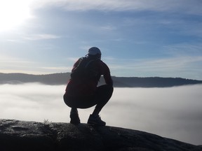 Above the clouds on the Baden Powell trail in Deep Cove