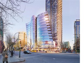 Artist's rendering of the Burrard Place development at Burrard and Drake in Vancouver.