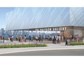 An artist’s rendering of the Polygon Gallery in North Vancouver. The gallery is expected to open in the fall of 2017.