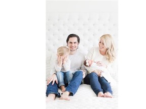 Blogger Monika Hibbs, with her husband Troy and children Liam and Lillya. (Credit: Mary Konkin Photography)