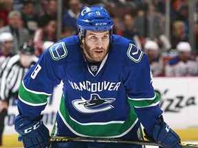 Brandon Prust had seven points and 59 penalty minutes in 35 games with the Canucks this season. (Jeff Vinnick, NHLI via Getty Images)