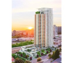 The Brookmere is a 28-storey residential tower that is destined for West Coquitlam, as shown in this artist’s rendering.