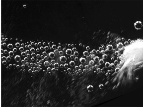 A carbonate particle is propelled through liquid by the explosive release of carbon dioxide gas, a promising mechanism to drive medication deep into a bleeding wound.