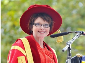 Carole Taylor, seen here being installed as the 10th chancellor of Simon Fraser University in 2011, can be expected to promote polices that are politically moderate and economically workable in her capacity as an adviser to the B.C. Liberal Party.