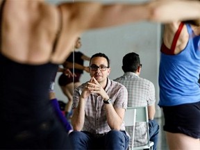 Cayetano Soto rehearses Ballet BC dancers for his Twenty Eight Thousand Waves for Program 1.