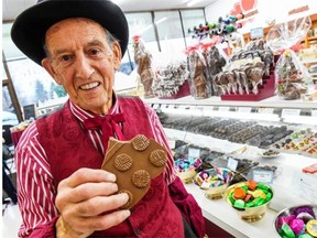 Charlie Sigvardsen, 85, was recently named to the Candy Hall of Fame. Sigvardsen owns and operates Charlie’s Chocolate Factory on Canada Way in Burnaby.