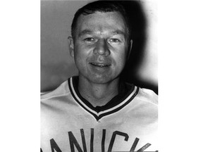 Don Cherry when he played for the Vancouver Canucks of the Western Hockey League.