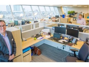 Don Coulter, Coast Capital Savings president and CEO, stands in his open office at the company’s new headquarters in Surrey.
