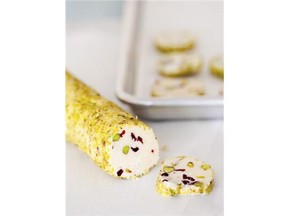 Cranberry Pistachio Icebox Cookies, recipe from Butter Celebrates! by Rosie Daykin.