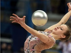 Croatia’s Laura Bozic performs during the qualification of Grand Prix Moscow 2016 on February 19, 2016.