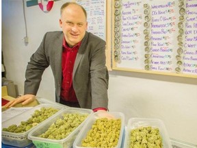 Dana Larsen is vice-president of the Canadian Association of Medical Cannabis Dispensaries and owner of two Vancouver pot shops, both of which were rejected because they are too close to a school and a community centre.