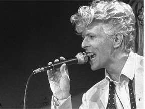 David Bowie in concert in 1983.
