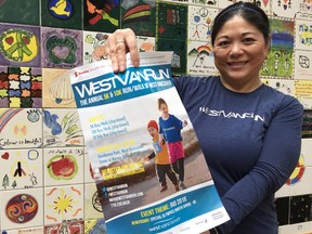 Debra Kato of West Van Run Club agreed to put down her camera and play the role of 'poster girl' on Wednesday afternoon while promoting next month's 5K and 10K West Van Run/Walks on the scenic North Shore. She also has two costumes lined up for the Rio-themed showcase.