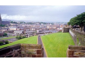 Derry’s 17th-century ramparts, built by the British to keep out Catholics, now offer a walkway around the old city. The city was founded in 546 A.D. by St. Columba. Photo: david c. hoerlein