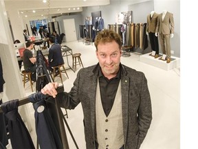 Drew Green, CEO of Indochino, at the store in Vancouver.