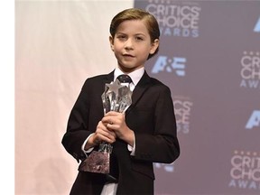 Jacob Tremblay poses in the press room with the award for best young actor/actress for "Room" at the 21st annual Critics' Choice Awards at the Barker Hangar on Sunday, Jan. 17, 2016, in Santa Monica, Calif. The film director who first cast a nine-year-old actor from British Columbia says she's not at all surprised by Tremblay's skyrocketing success after his heart-melting acceptance speech for a Critics Choice Award became the talk of Hollywood.THE CANADIAN PRESS/AP/Photo by Jordan Strauss/Invision/AP