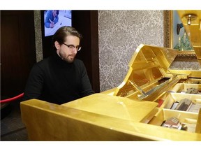 24K Gold leaf piano