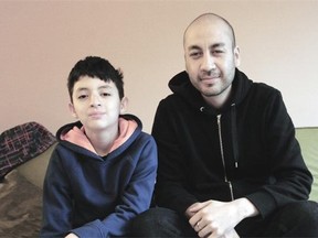 Fernando Nunez (right) with his son Fernandez in Surrey.