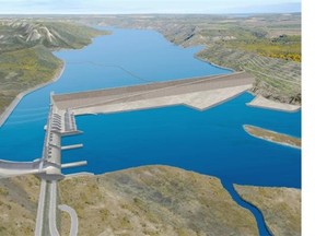 File: A new rendering of BC Hydros Site C dam.