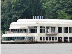 The former McDonald’s restaurant from Expo 86 has been moored just east of the Ironworkers Memorial Bridge for years.