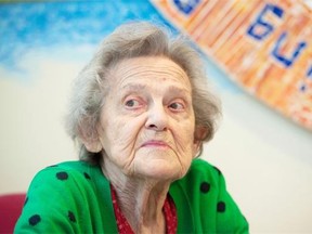 Fran Flann, 82, at the North Shore homeless shelter after being discharged from the hospital.