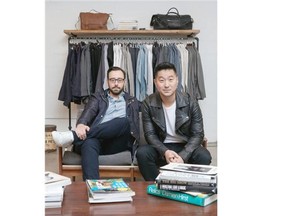 Frank & Oak founders, from left, Hicham Ratnani and Ethan Song. The Montreal brand has just opened a retail store on W. Cordova St. in Gastown.