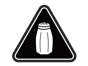 The graphic that warns NYC consumers of high salt content.