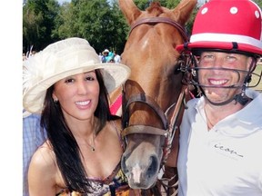 HAPPY CHUKKER CHAPPY: Luxury and Supercar Weekend co-principal Nadia Iadisernia joined Jay Garnett and gelding Dorado during a break at Southlands Riding Club’s second-annual Pacific Polo Cup tourney.