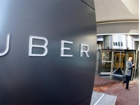Headquarters of Uber in San Francisco. The B.C. transportation minister is no saying it is a matter of when, not if, Uber will operate in this province.  (AP Photo/Eric Risberg, File)