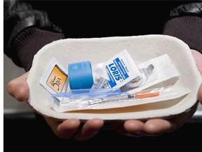 An injection kit is shown at Insite, a safe injection facility in Vancouver, on Tuesday, May 6, 2008.