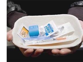 An injection kit at Insite, the supervised injection facility in Vancouver.  After years of intense political opposition to safe-injection sites, Health Canada has granted approval for the operation of a second clinic in Vancouver.