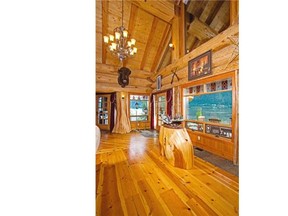 Inside Andre Chevigny’s log home in Williams Lake. Photo by Joseph Hilliard.