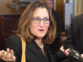 International Trade Minister Chrystia Freeland has been travelling across the country trying to find consensus on the Trans-Pacific Partnership trade deal.
