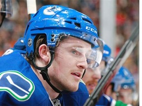 Jared McCann was a healthy scratch for the Canucks win on Friday over Anaheim, but is expected to return to the lineup Monday night against the Arizona Coyotes.