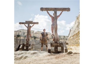 Jesus is crucified along with other convicted criminals in Risen, which resembles something approximating CSI Judea.