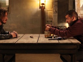 Garrett Hedlund, left, and Oscar Isaac, share unbearably pretentious conversations about life while operating at cross purposes in Mojave.