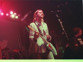 Picture of Kurt Cobain from Nirvana at the PNE Forum for the band's last Vancouver show Jan. 3, 1994. Peter Battistoni/Vancouver Sun.