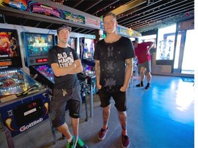 Kyle Seller, left, and Jeff Radomsky started the Pop Up Arcade