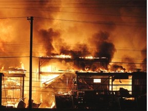 The Lakeland Mills sawmill in Prince George burned to the ground after a huge explosion in April, 2012.