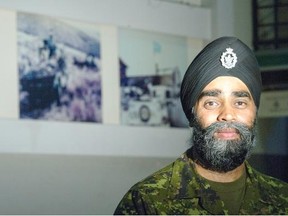 Lieutenant-Colonel Harjit S. Sajjan, August 21st, in the Vancouver Armoury on Beatty street. Sajjan is the first Sikh to command the BC regiment. Sajjan has served in Afghanistan and Bosnia with the Canadian Forces.