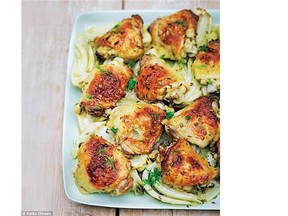 Chicken Traybake with Bitter Orange and Fennel.