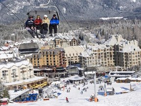 The Whistler Blackcomb resort is having a strong ski season so far and is on track to have a record number of visits, according to its parent company's latest financial report.