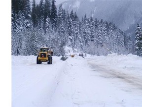 Drivers are being urged to exercise caution if travelling on the Okanagan Connector because of heavy snow.