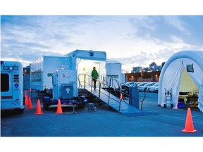 B.C.’s Mobile Medical Unit is deployed by the Provincial Health Services Authority as a portable medical centre.