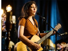 Montreal singer-songwriter Alejandra Ribera rehearses for a Radio-Canada television special at the Radio-Canada building in Montreal on Wednesday, January 29, 2014.